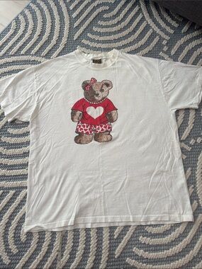 Vintage 90s Touch of Gold by Spring Ford Teddy Bear Single Stitch Graphic Tee XL